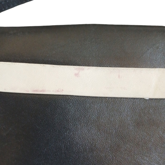 Sergio Rossi Luxe Leather Shoulder Bag Black Clutch - Picture 11 of 13